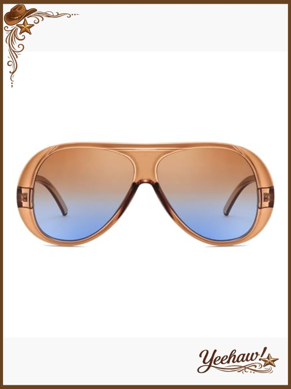 Retro Oversized Aviator Sunglasses Vintage 70s Style Shield Frame - Picture 2 of 7